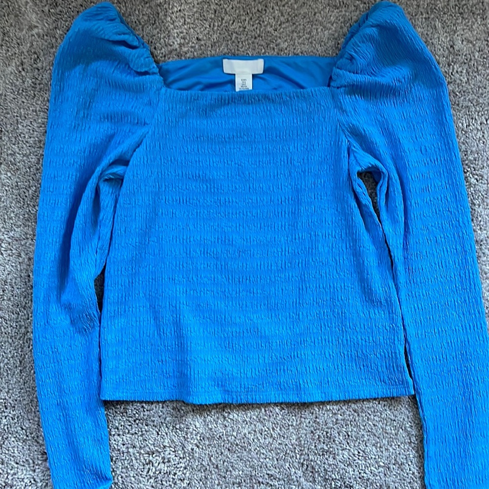 H&M feminine cobalt blue blouse - NEW